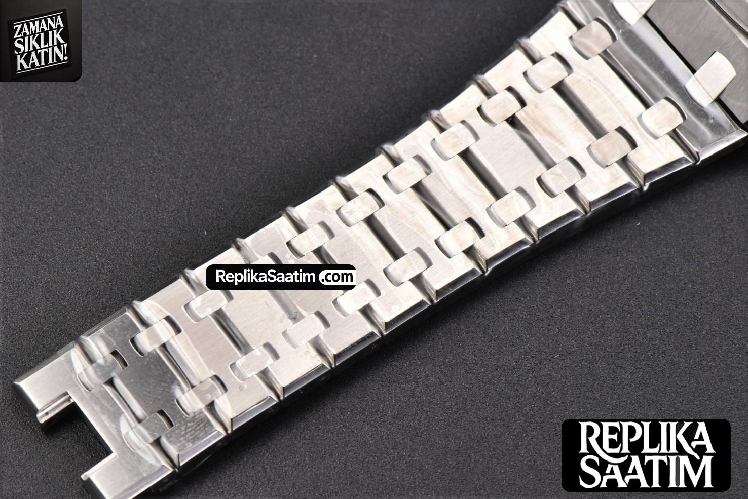 Royal Oak 15500 41mm APSF Black Textured Dial SS Bracelet A4302 -27