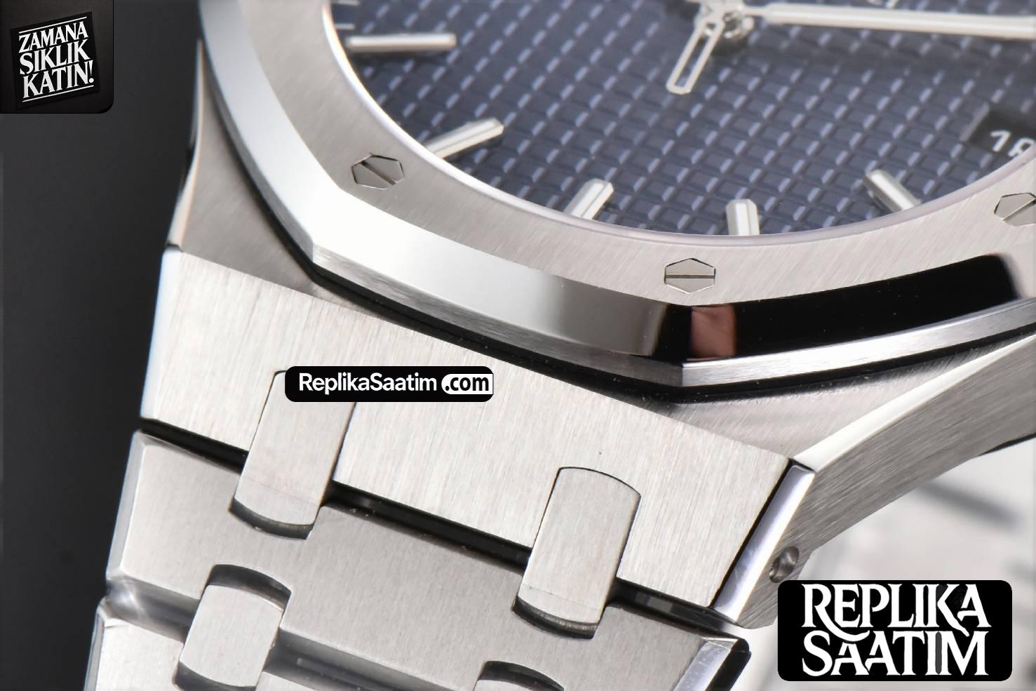 Royal Oak 15500 41mm APSF Blue Textured Dial SS Bracelet A4302 -09