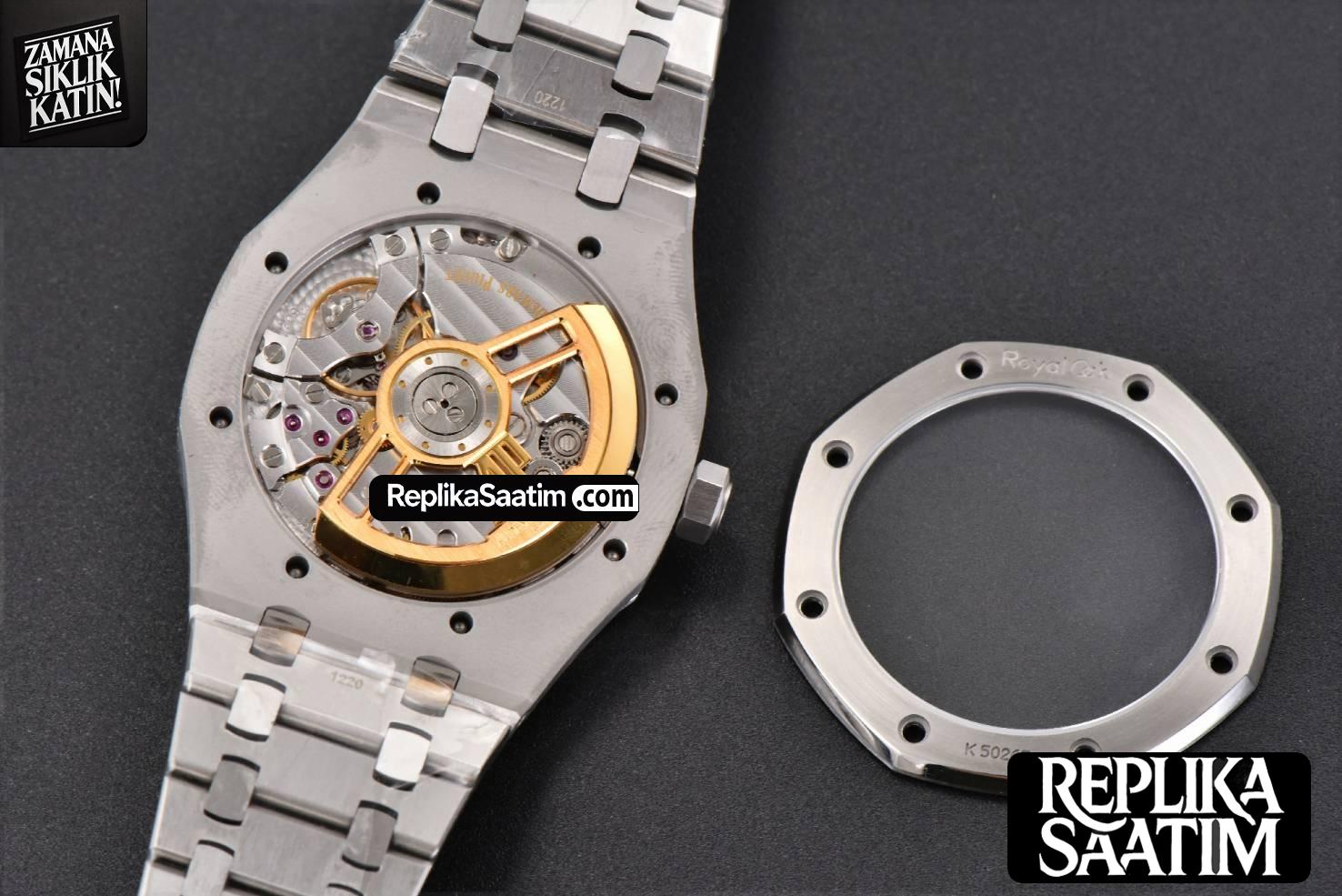 Royal Oak 15500 41mm APSF White Textured Dial SS Bracelet A4302 -18