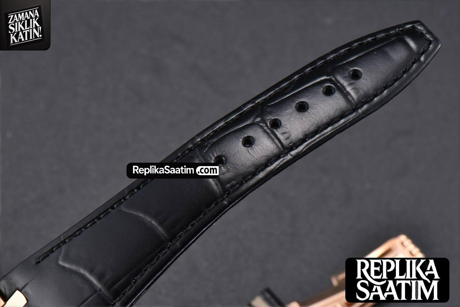 Royal Oak 15500 41mm RG APSF Black Textured Dial Black Leather Strap SA4302 -31