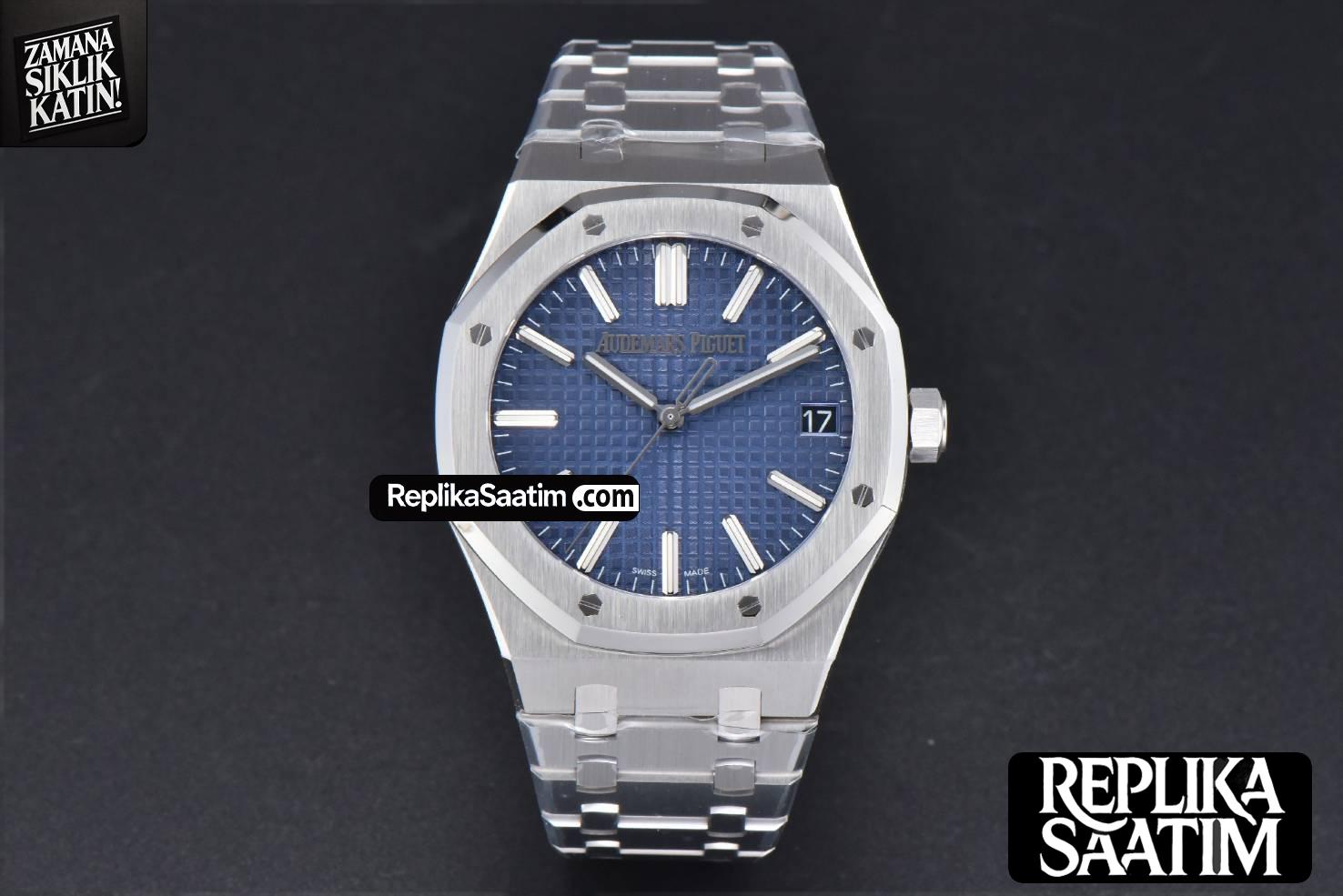 Royal Oak 15510 41mm ’50th Anniversary’ ZF Blue Dial SS Bracelet SA4302 -02