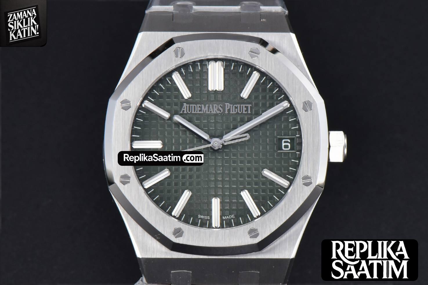Royal Oak 15510 41mm ’50th Anniversary’ ZF Green Dial SS Bracelet SA4302 -01