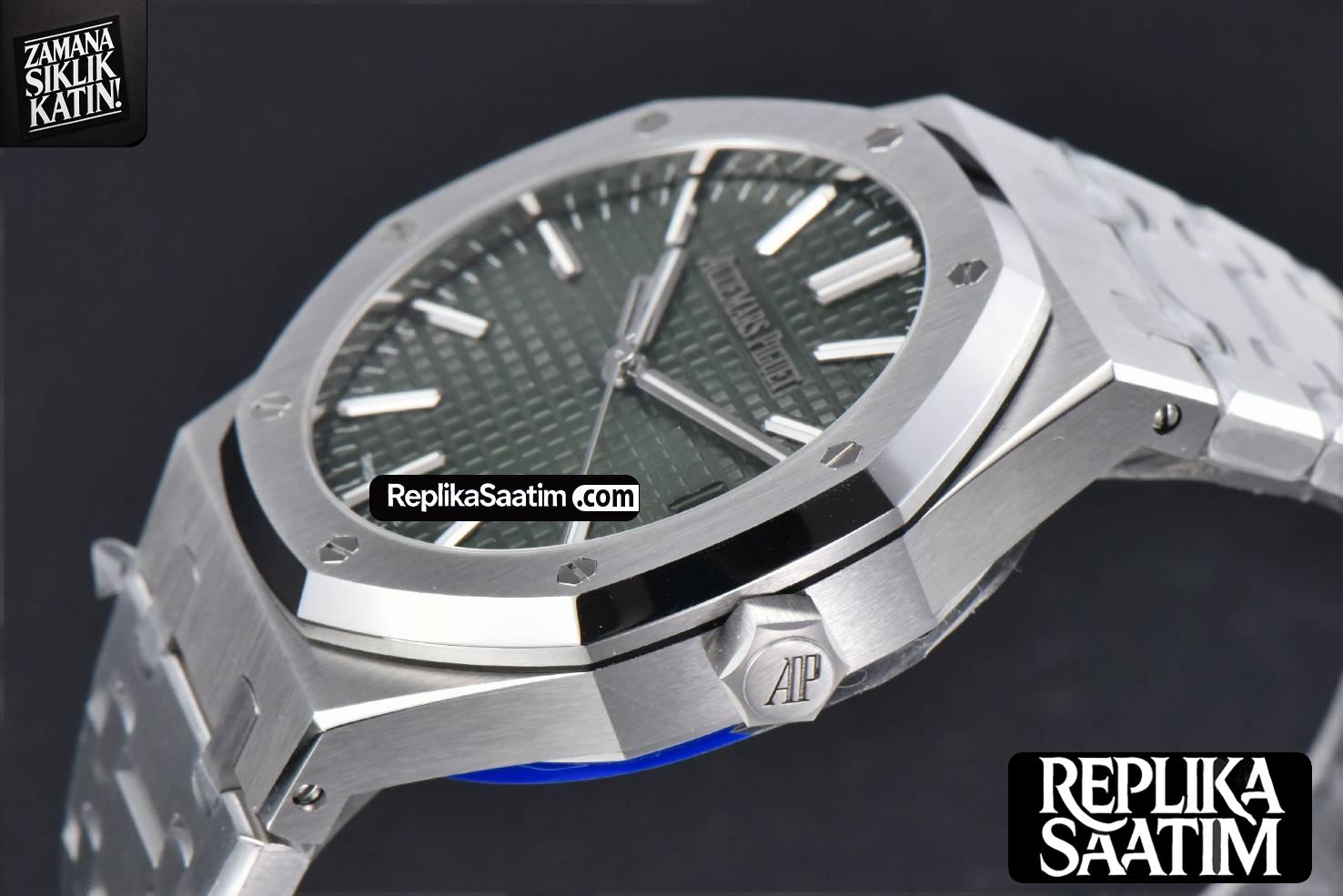 Royal Oak 15510 41mm ’50th Anniversary’ ZF Green Dial SS Bracelet SA4302 -11