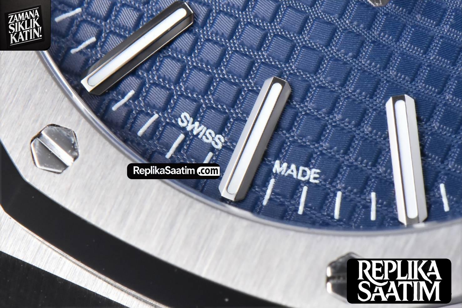 Royal Oak 15510 “50th Anniversary” APSF 41MM SS Blue Dial SS Bracelet SA4302 Super Clone -07