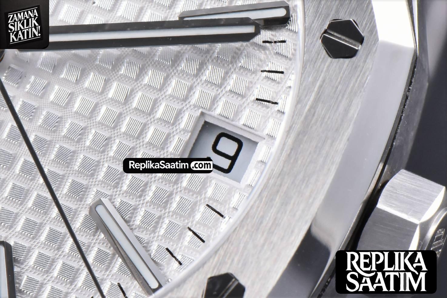 Royal Oak 15510 “50th Anniversary” APSF 41MM SS White Dial SS Bracelet SA4302 Super Clone -08