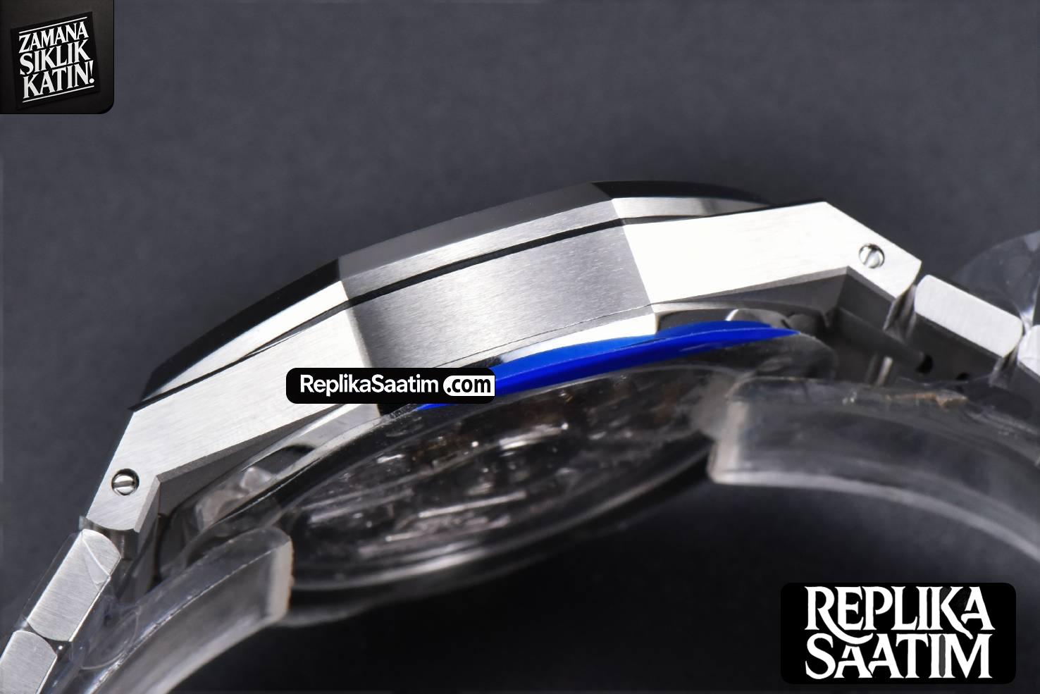 Royal Oak 15510 “50th Anniversary” APSF 41MM SS White Dial SS Bracelet SA4302 Super Clone -13