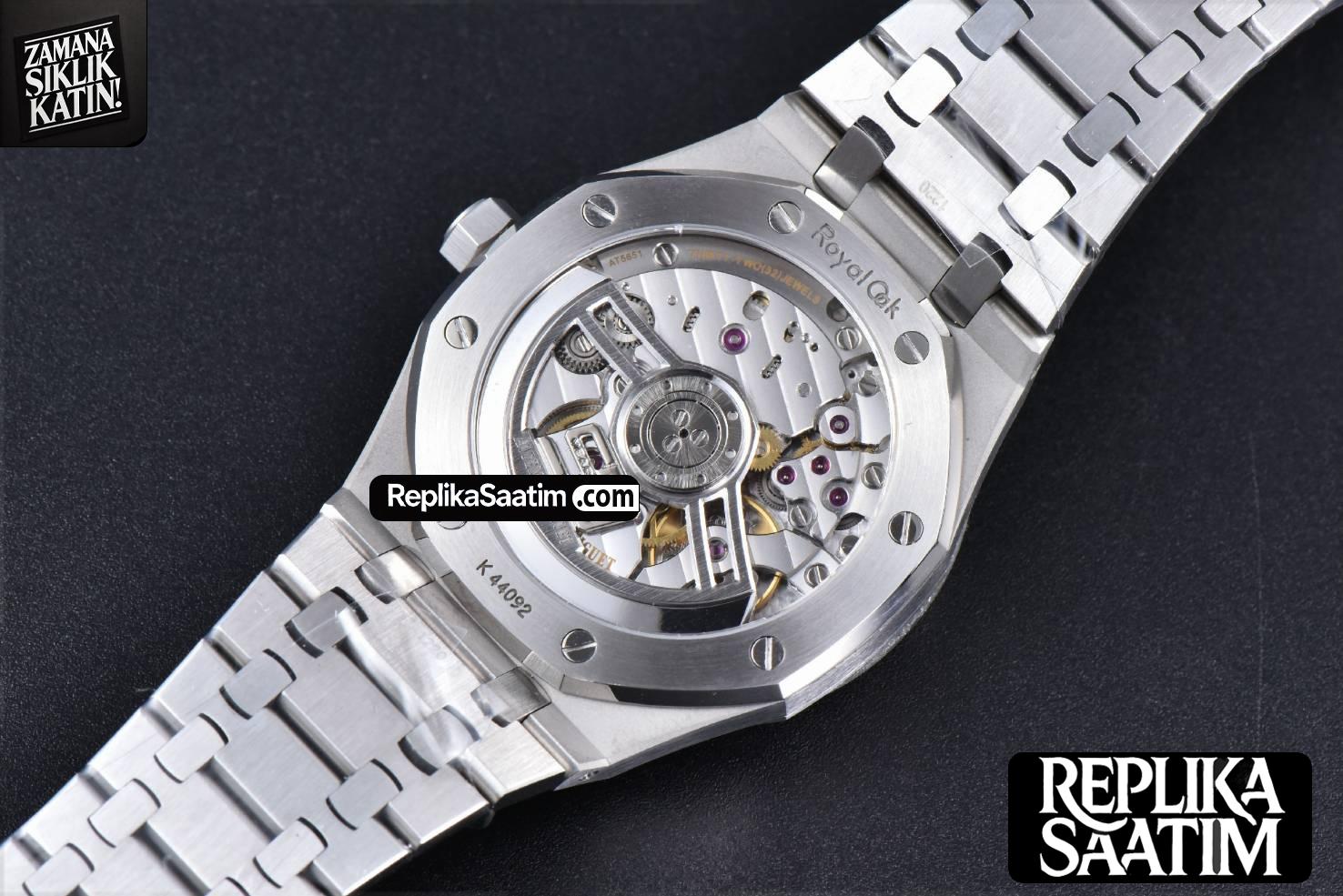 Royal Oak 15510 “50th Anniversary” APSF 41MM SS White Dial SS Bracelet SA4302 Super Clone -16