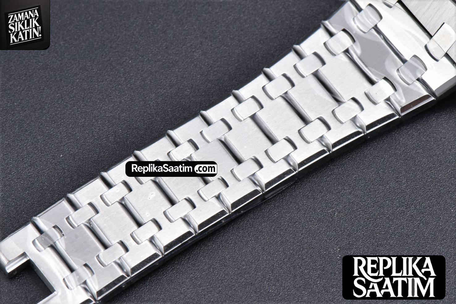 Royal Oak 15510 “50th Anniversary” APSF 41MM SS White Dial SS Bracelet SA4302 Super Clone -27