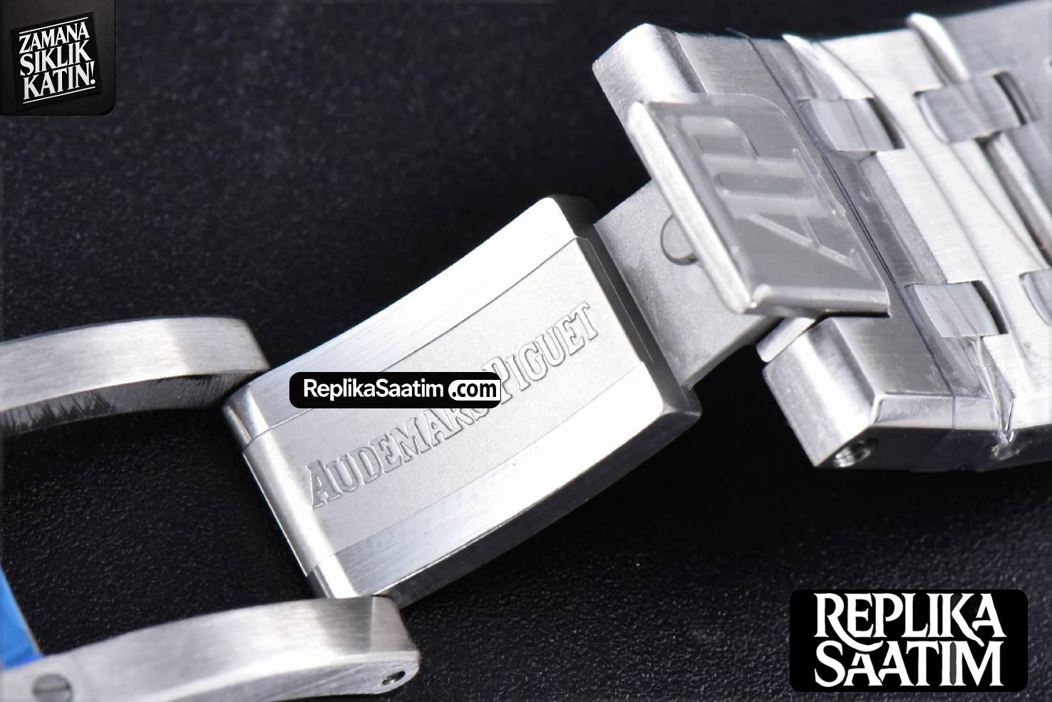 Royal Oak 15510 “50th Anniversary” APSF 41MM SS White Dial SS Bracelet SA4302 Super Clone -28