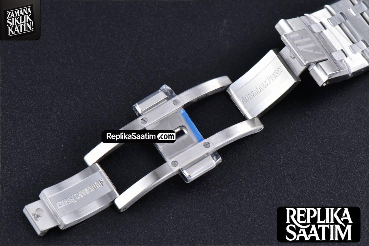 Royal Oak 15510 “50th Anniversary” APSF 41MM SS White Dial SS Bracelet SA4302 Super Clone -29