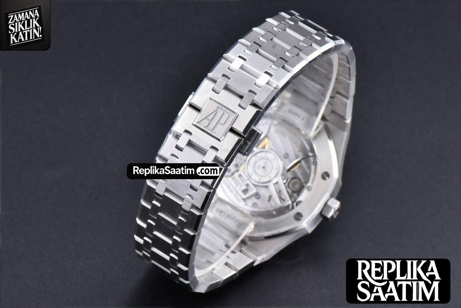 Royal Oak 15510 “50th Anniversary” APSF 41MM SS White Dial SS Bracelet SA4302 Super Clone -31