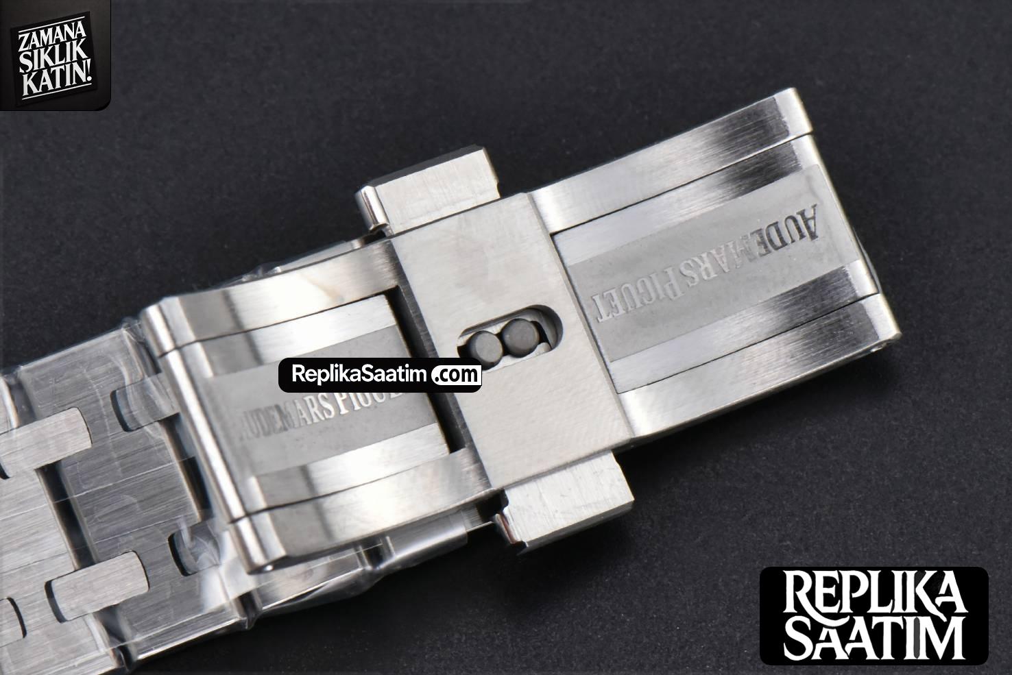 Royal Oak 37mm 15450 ZF Gray Textured Dial SS Bracelet SA3120 Super Clone -29