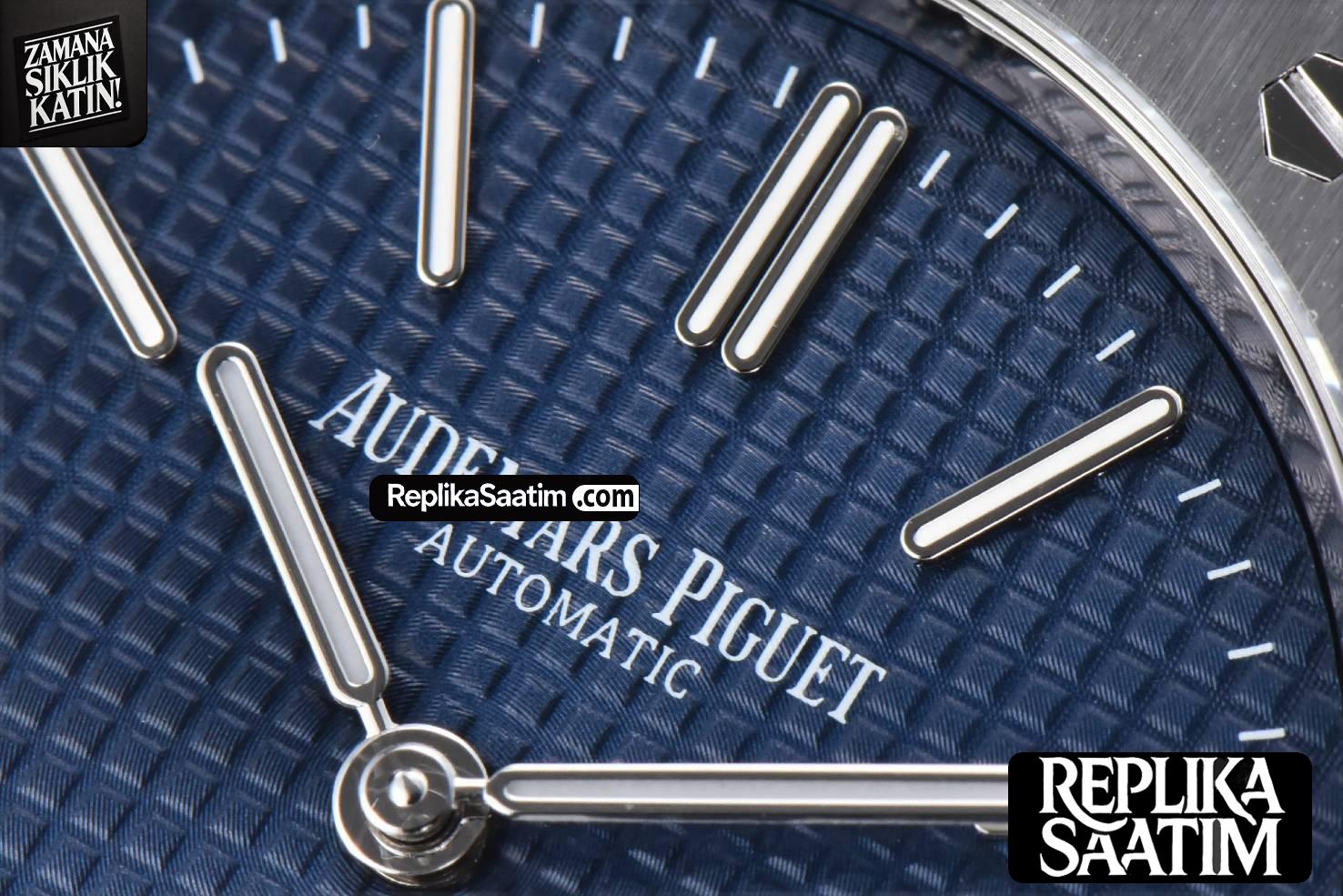 Royal Oak 39MM 16202 “50th Anniversary” ZF Blue Textured Dial SS Bracelet A7121 -05