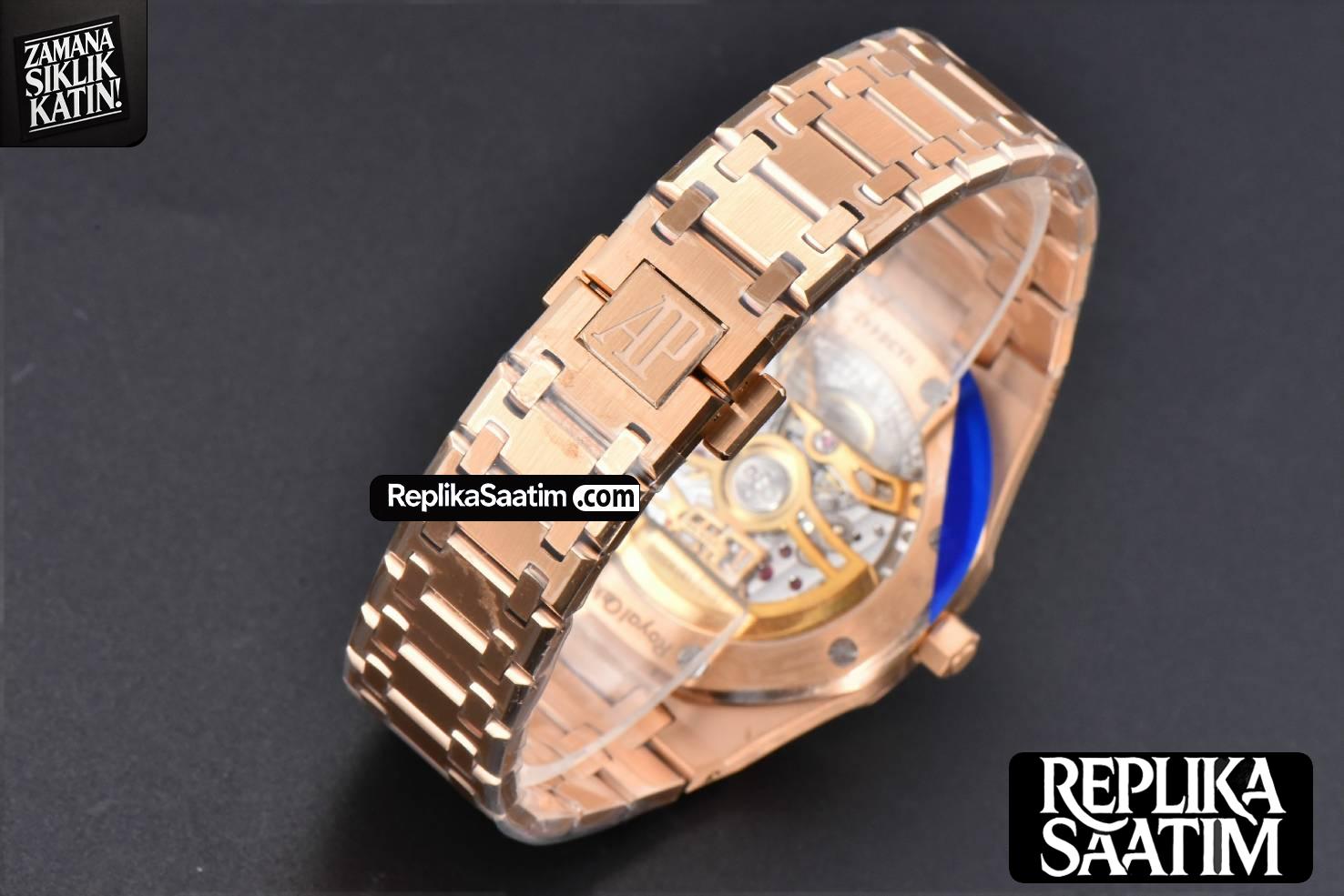 Royal Oak 39MM RG 16202 “50th Anniversary” ZF Gray Textured Dial RG Bracelet A7121 -33