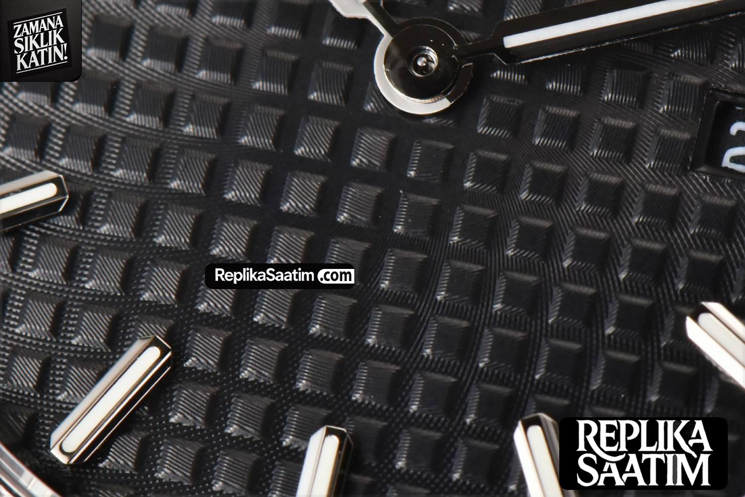Royal Oak Ladies 33mm 8F Diamond Black Dial SS Bracelet Swiss Quartz -07
