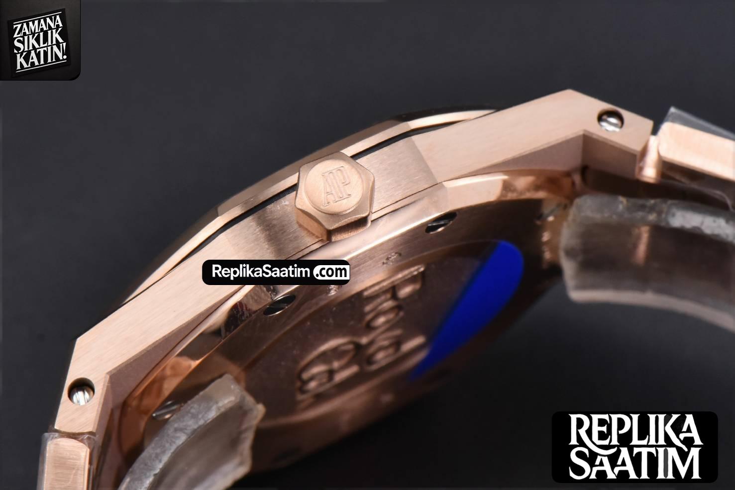 Royal Oak Ladies 67650OR 33mm ZF RG Chocolate Dial RG Bracelet Quartz -13