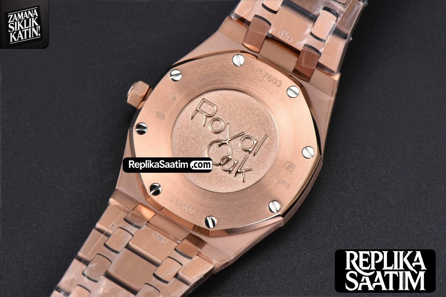 Royal Oak Ladies 67650OR 33mm ZF RG RG Dial RG Bracelet Quartz -11