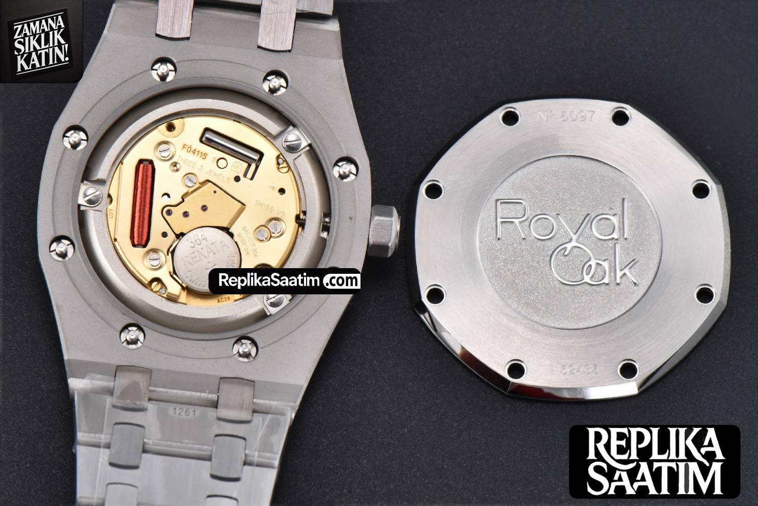 Royal Oak Ladies 67650ST 33mm ZF SS Blue Dial SS Bracelet Quartz -20