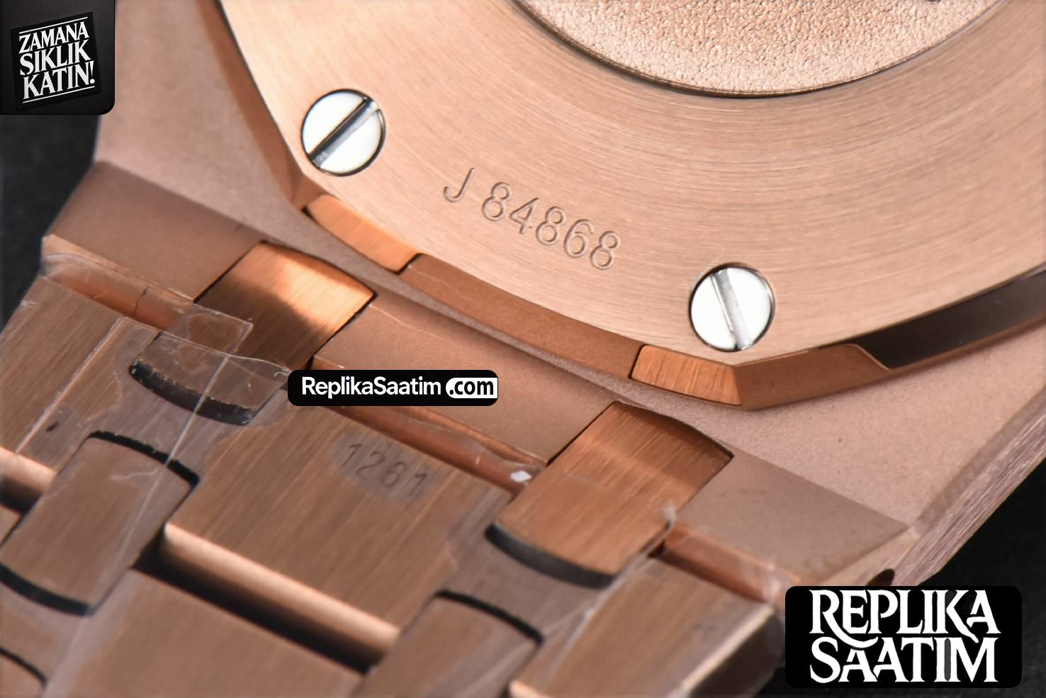 Royal Oak Ladies 67651OR 33mm ZF RG Diamond Chocolate Dial RG Bracelet Quartz -24