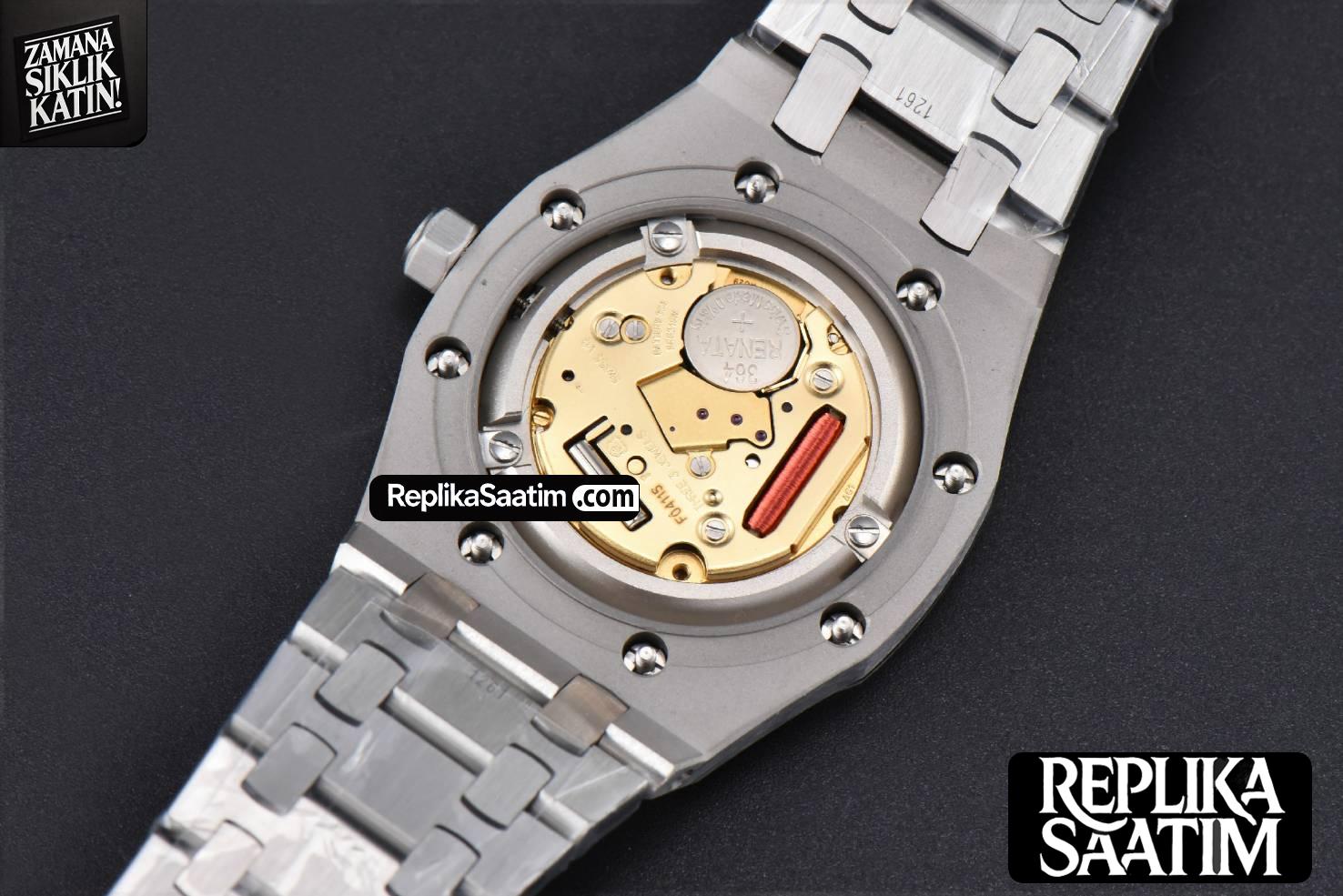 Royal Oak Ladies 67651ST 33mm ZF SS Diamond Chocolate Dial SS Bracelet Quartz -18