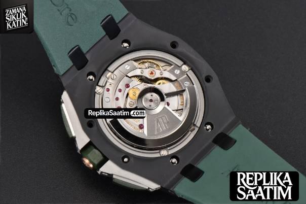 Royal Oak Offshore 26405 44mm RSF Green Dial Silver Subdial Green Rubber Strap A3126 -17