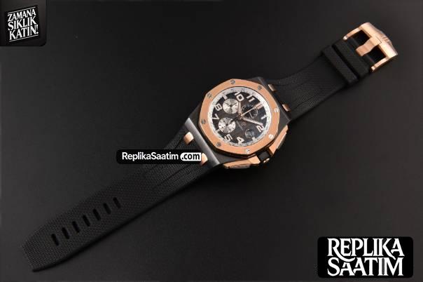 Royal Oak Offshore 26405 44mm RSF RG Gray Dial Silver Subdial Black Rubber Strap A3126 -30