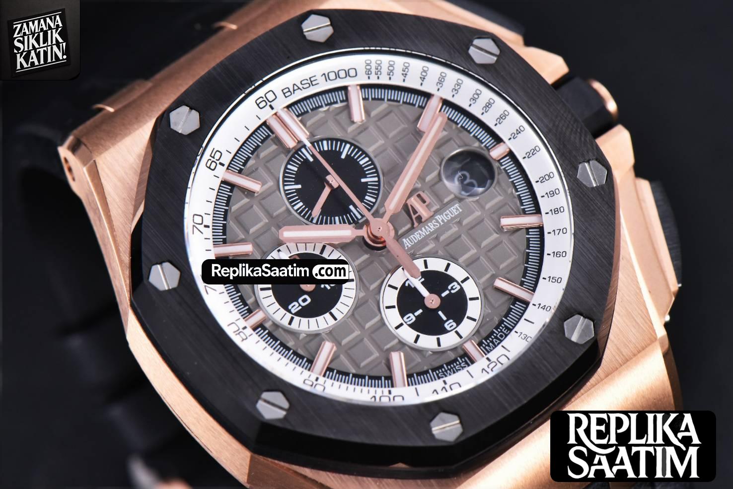 Royal Oak Offshore 44mm RG Cermet Bezel Michael Schumacher JF Gray/White Dial A3126 V2 -10