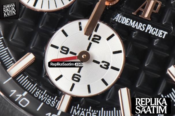 Royal Oak Offshore 44mm RSF RG Black Checkered Dial White Subdial Rubber Strap A3126 -06