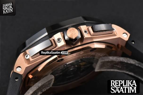 Royal Oak Offshore 44mm RSF RG Black Checkered Dial White Subdial Rubber Strap A3126 -14