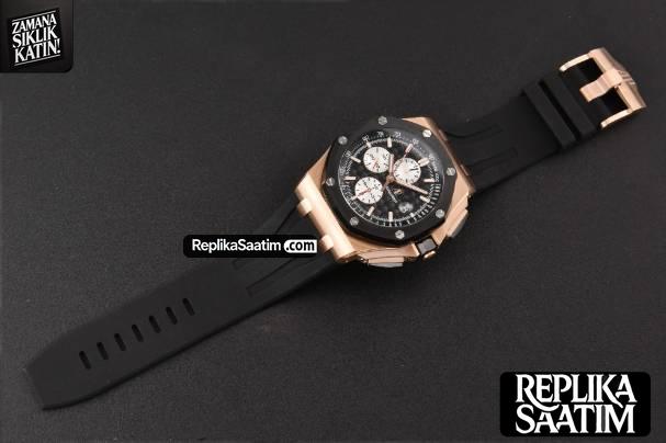 Royal Oak Offshore 44mm RSF RG Black Checkered Dial White Subdial Rubber Strap A3126 -30