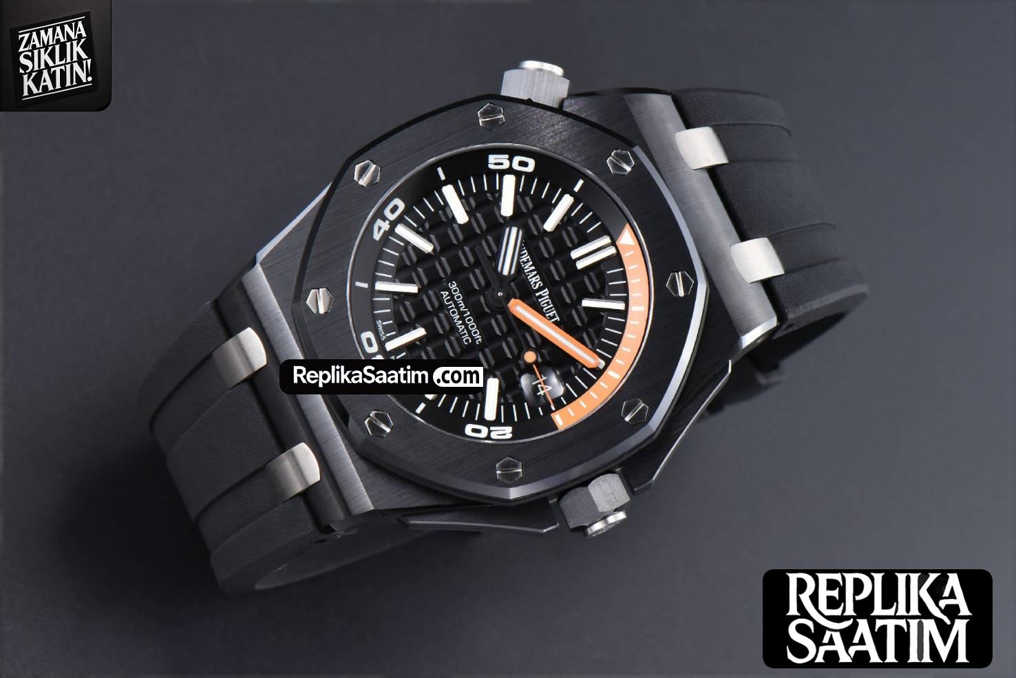 Royal Oak Offshore Diver 15707 42mm ZF Black Ceramic Black Dial Rubber Strap A3120 -03
