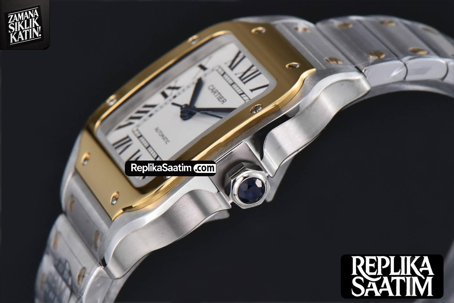 Santos de Cartier Medium 35mm BVF YG/SS White Dial YG/SS Bracelet MIYOTA 9039 -11