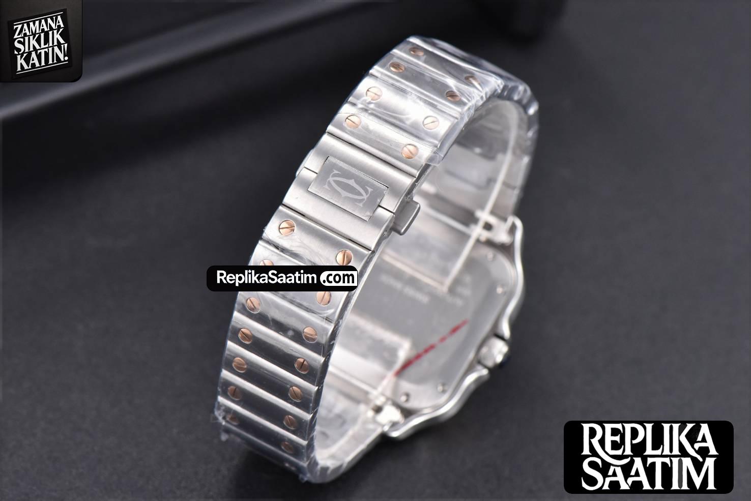 Santos de Cartier Medium BVF 35MM RG/SS White Dial RG/SS Bracelet MIYOTA 9039 -21