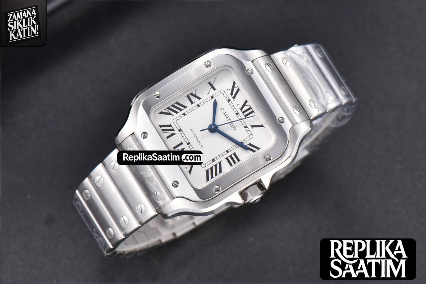 Santos de Cartier Medium BVF 35MM SS White Dial SS Bracelet MIYOTA 9039 -03