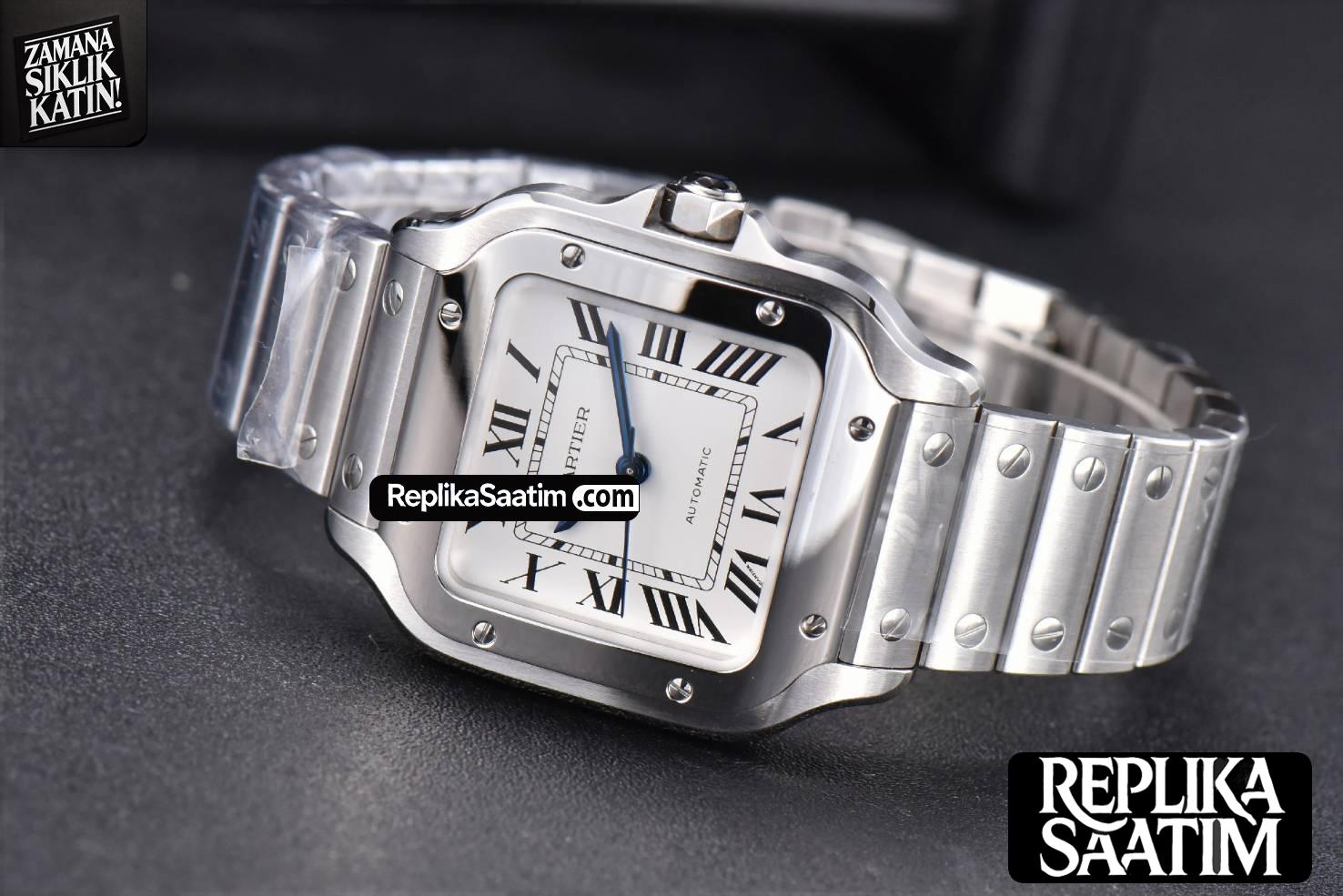 Santos de Cartier Medium BVF 35MM SS White Dial SS Bracelet MIYOTA 9039 -05
