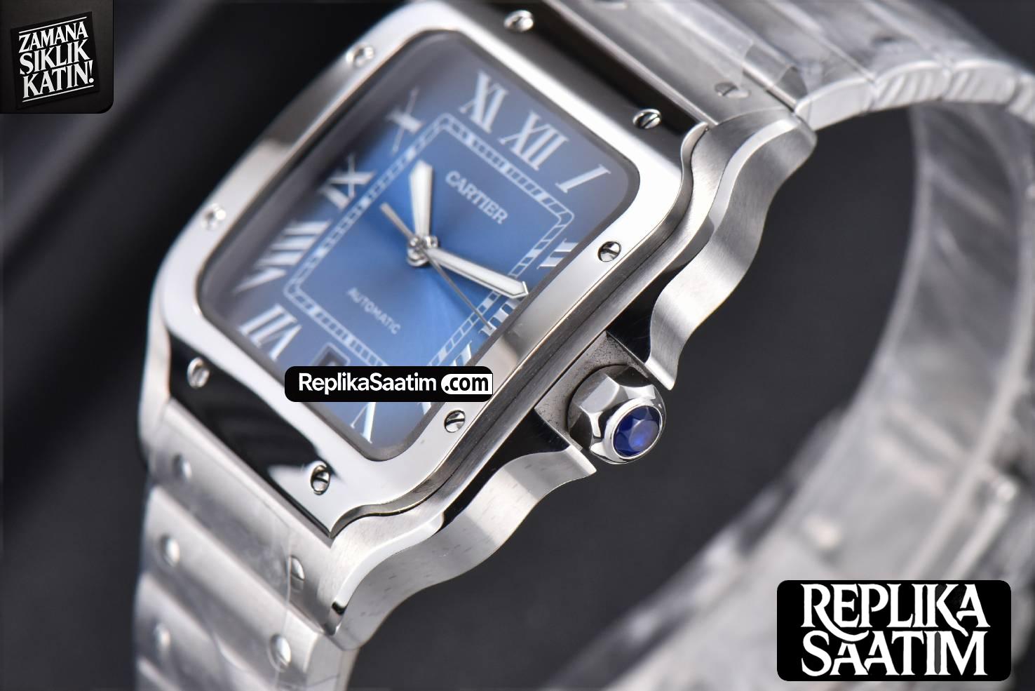 Santos de Cartier XL BVF 40MM Blue Dial SS Bracelet MIYOTA 9019 -11