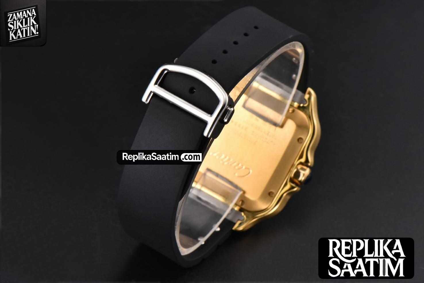 Santos Large 40mm YG GF White Dial Black Rubber Strap MIYOTA 9015 -22