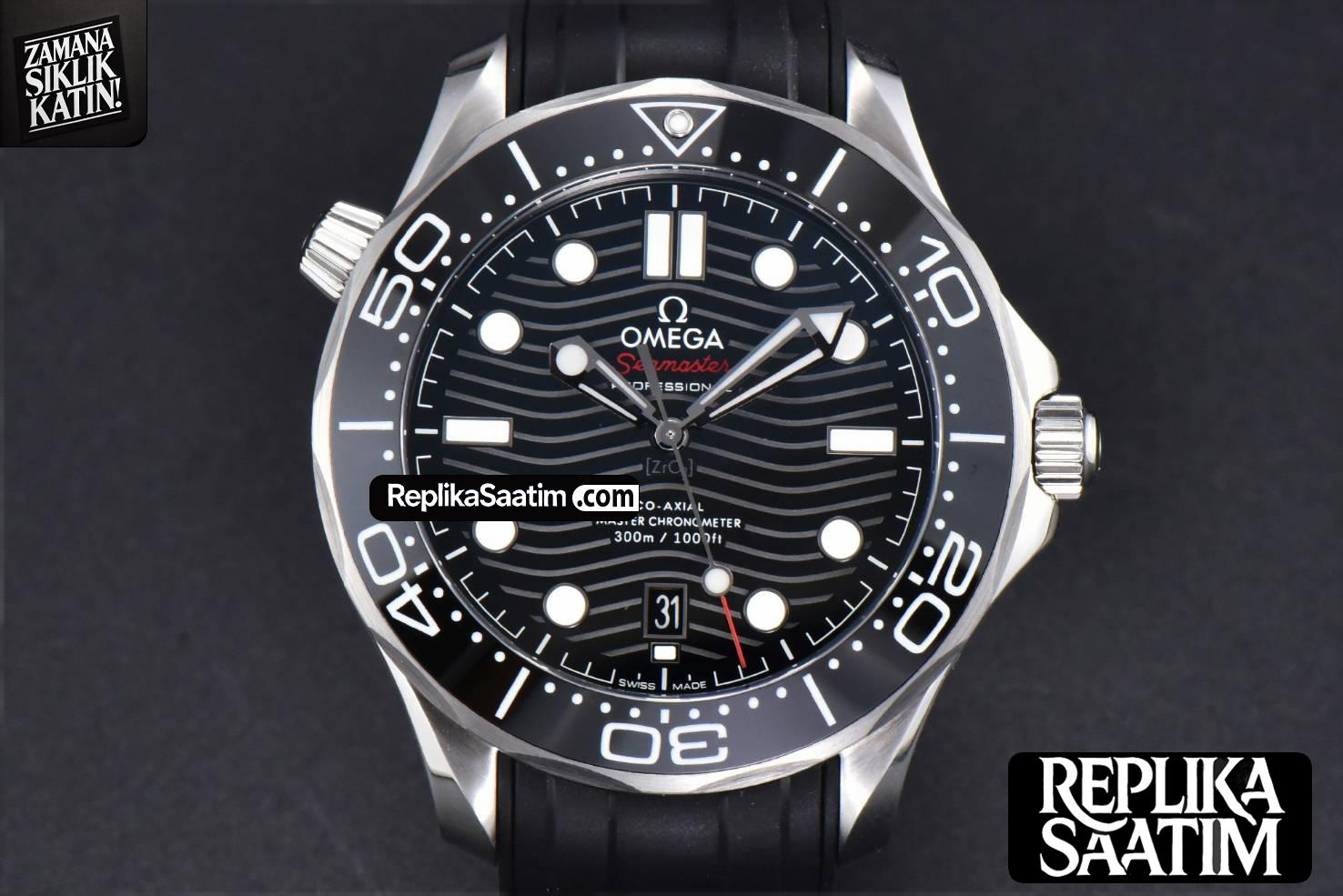 Seamaster Diver 300M 42mm ZF Black Ceramic Black Dial Black Rubber Strap A8800 -01