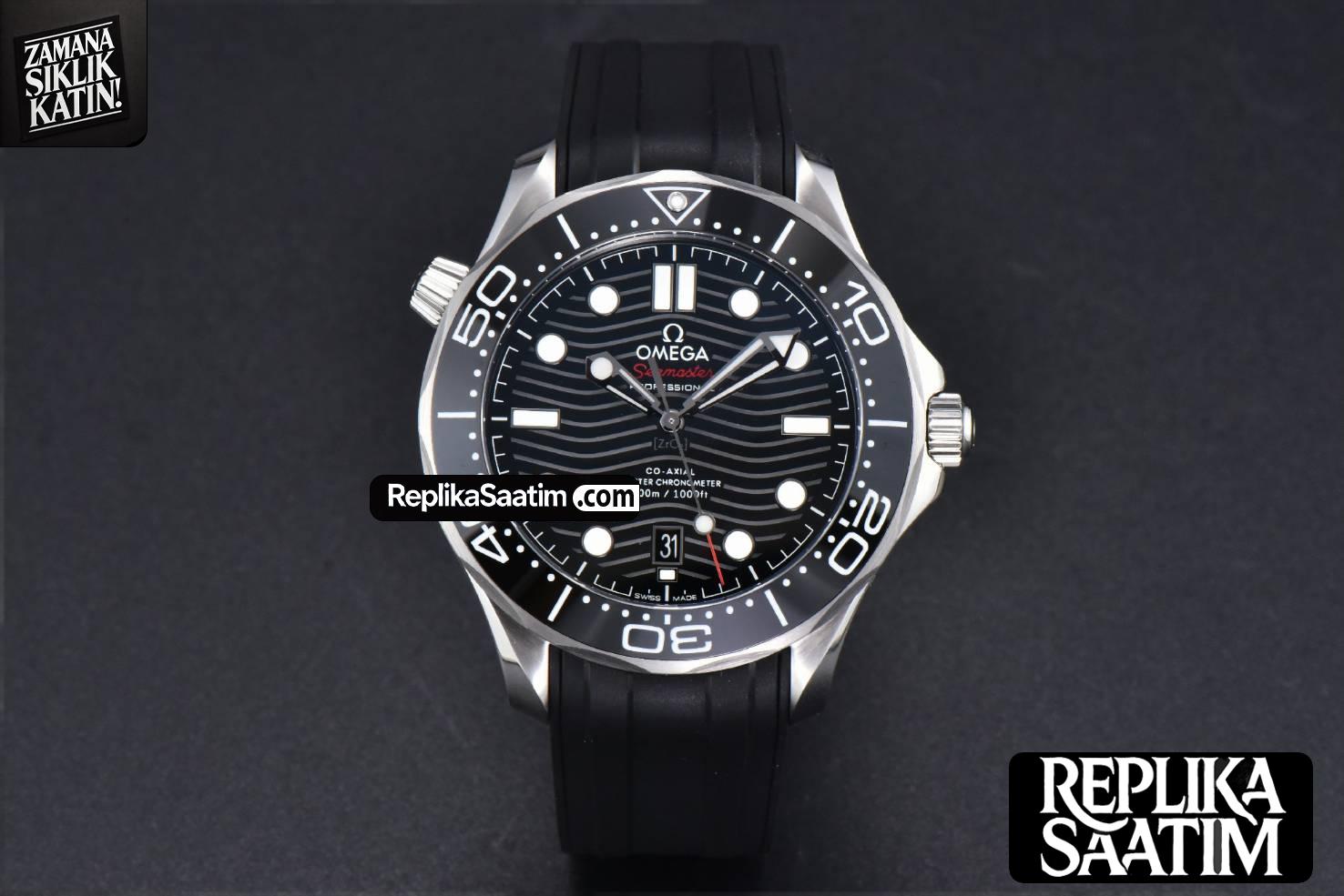 Seamaster Diver 300M 42mm ZF Black Ceramic Black Dial Black Rubber Strap A8800 -02