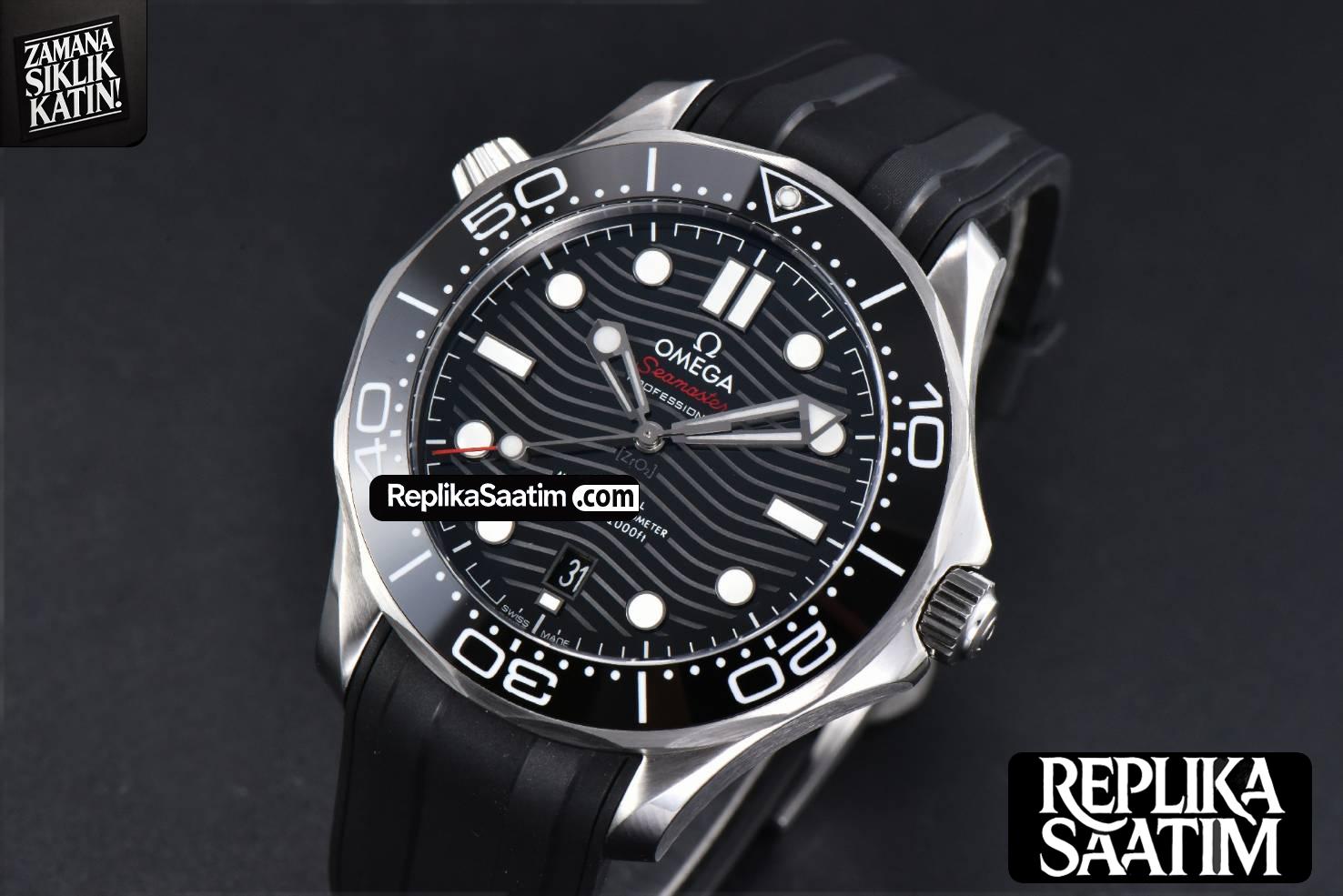 Seamaster Diver 300M 42mm ZF Black Ceramic Black Dial Black Rubber Strap A8800 -03