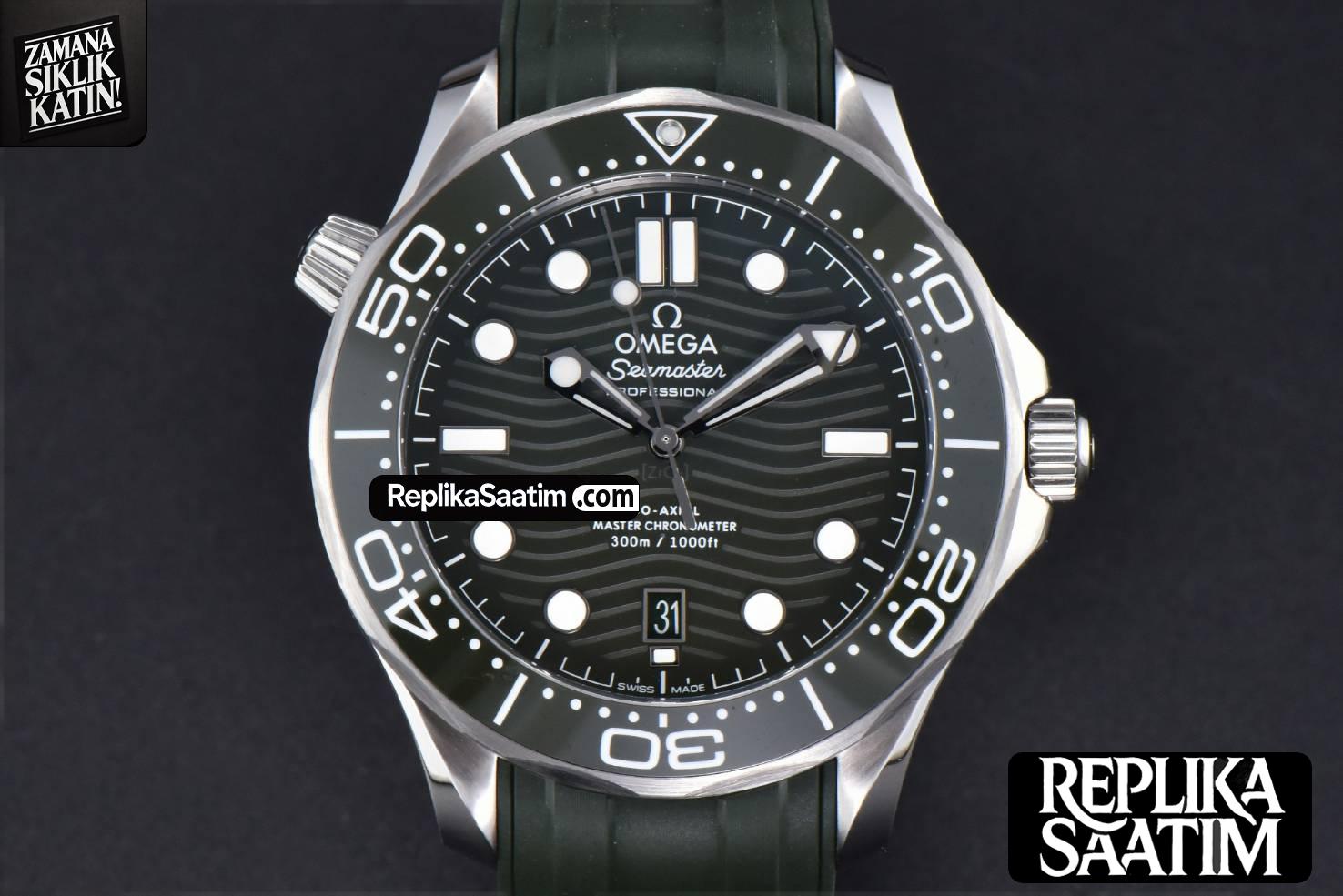 Seamaster Diver 300M 42mm ZF Green Ceramic Green Dial Green Rubber Strap A8800 -01