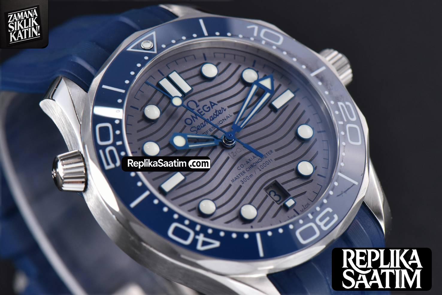 Seamaster Diver SS 300M VSF 42MM Gray Dial Rubber Strap A8800 -08