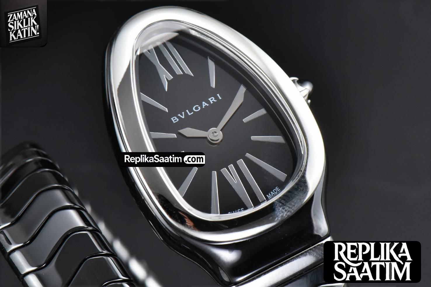 Serpenti Spiga SS 35MM BVF Black Ceramic Black Dial Quartz -07