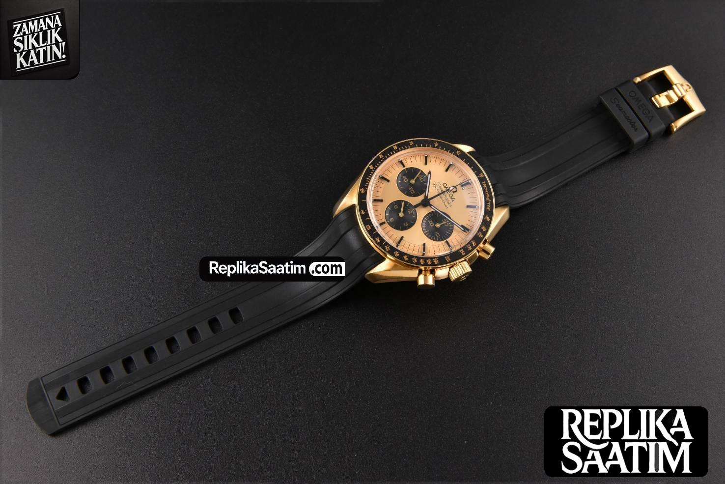 Speedmaster Moonwatch 42.5mm V6SF YG Dial Black Rubber Strap Manual Chrono -33
