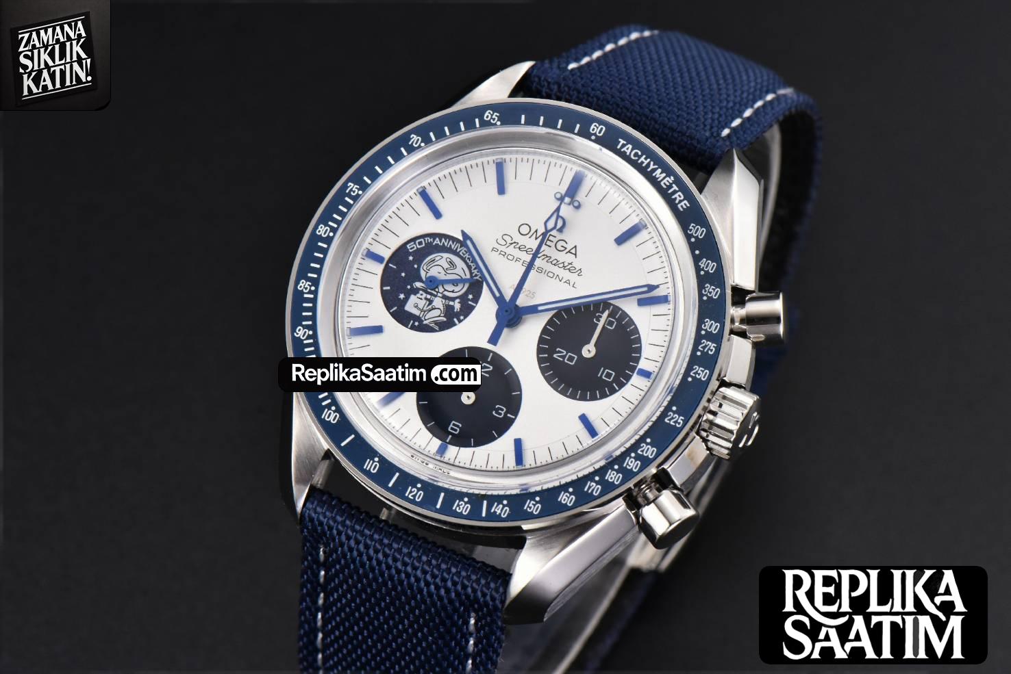 Speedmaster Professional ‘Snoopy’ 42mm N1F 50th Anniversary Nylon Strap A3861 -03