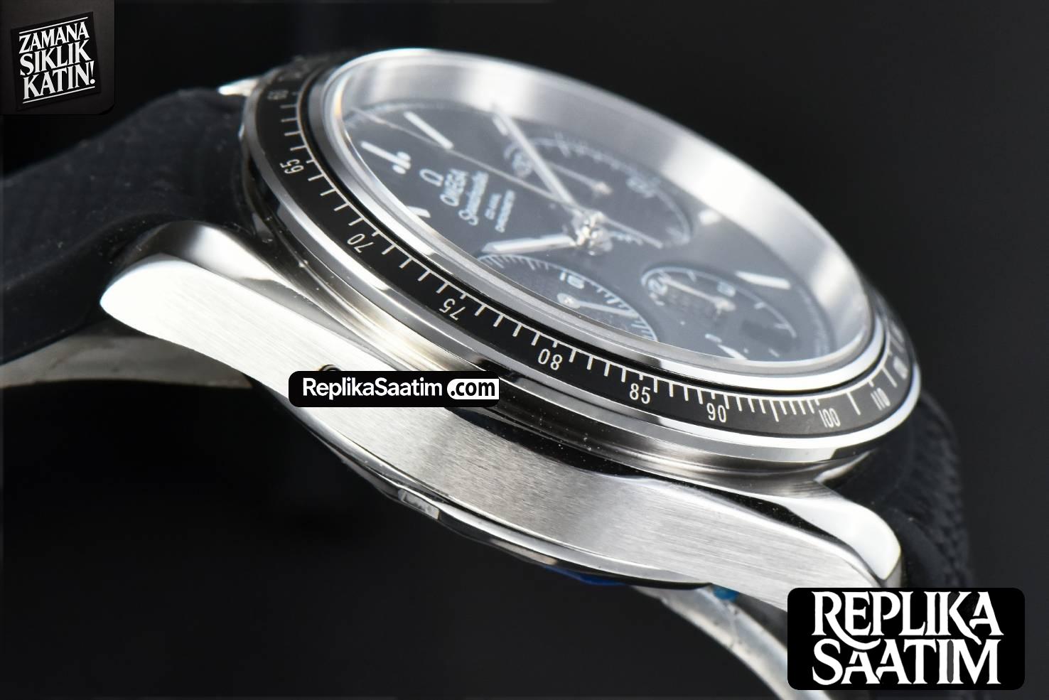 Speedmaster Racing Master 40mm HRF Black Dial Black Rubber Strap A7750 -11