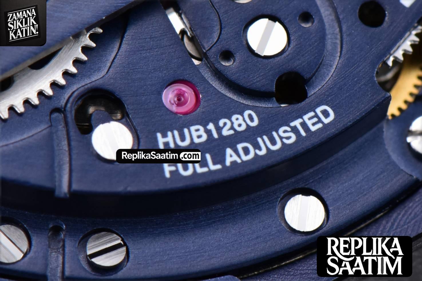 Square Bang Unico 42mm  BBF Titanium 1 Blue Skeleton Dial on Blue Rubber Strap A1280 -24