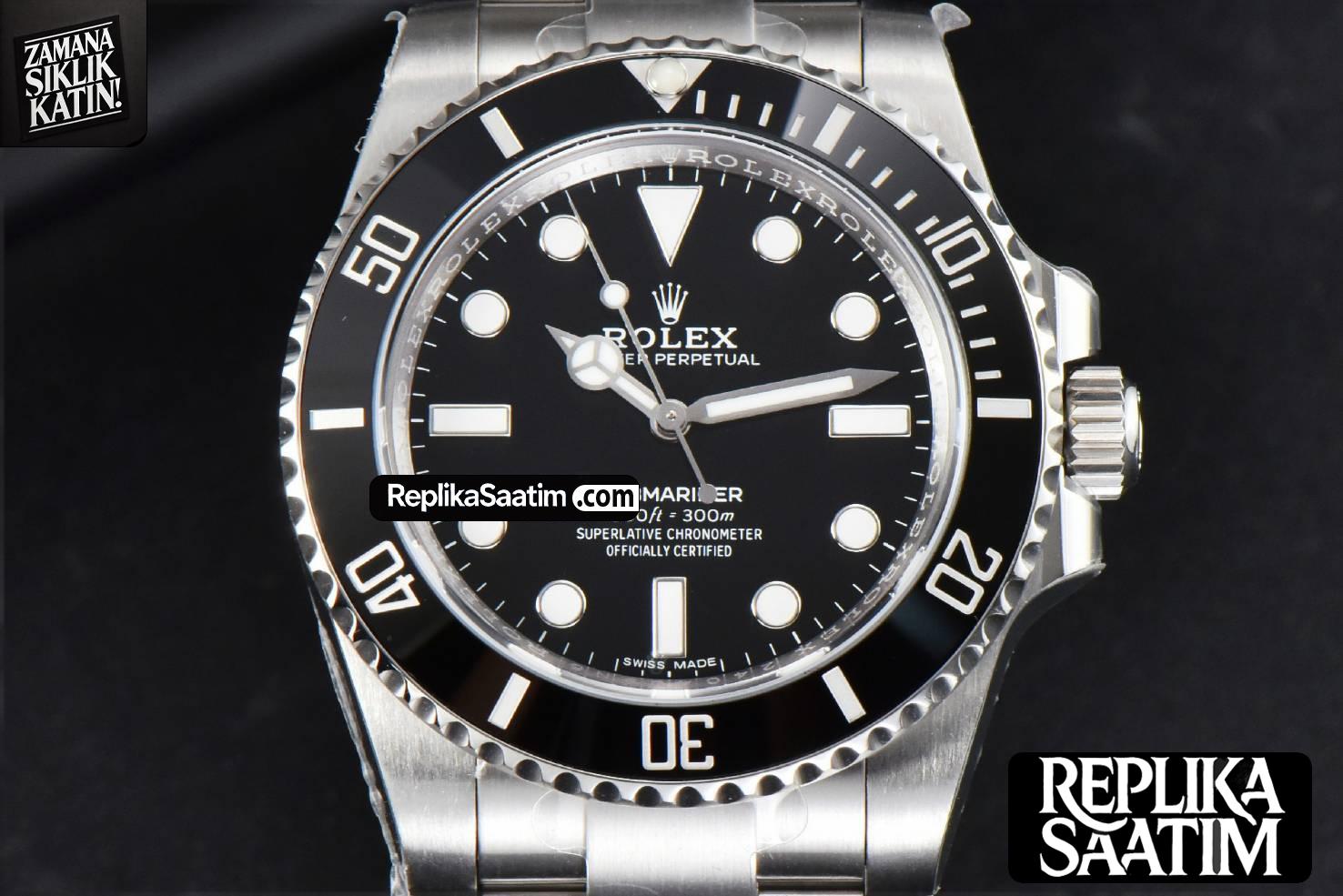 Submariner 114060 No Date 40mm Clean CF 904L Black Dial SS Bracelet VS3130 -01