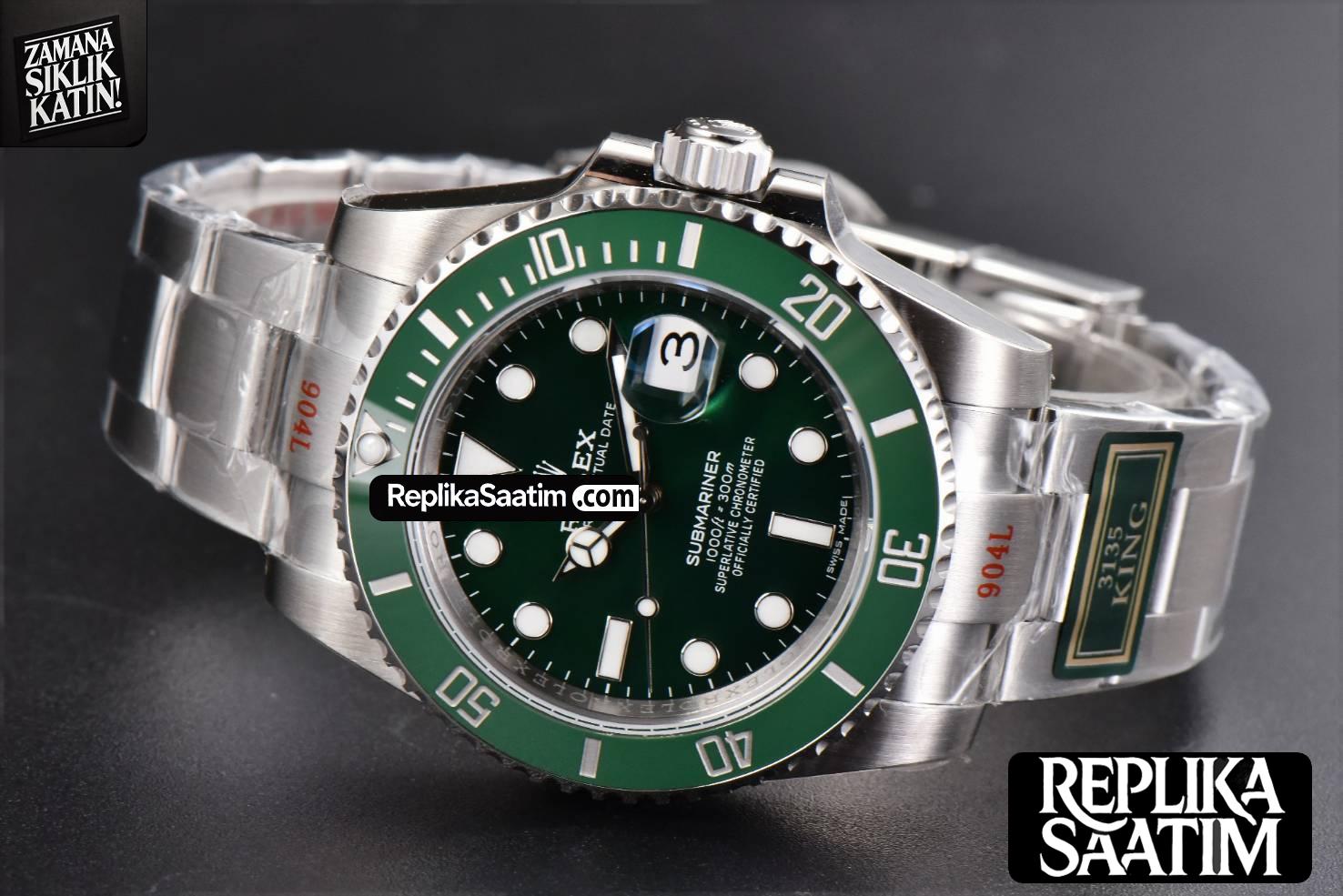 Submariner 116610 LV 40m King Green Ceramic Green Dial SS Bracelet VS3135 -15