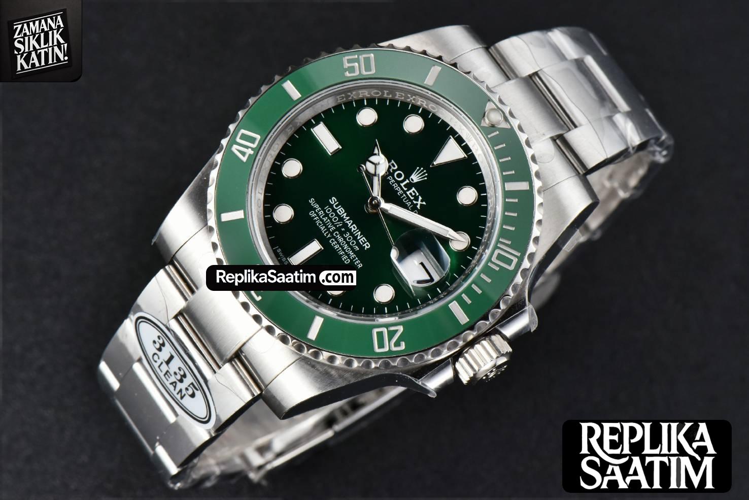 Submariner 116610 LV 40mm Clean CF Green Ceramic Green Dial SS Bracelet VS3135 -10